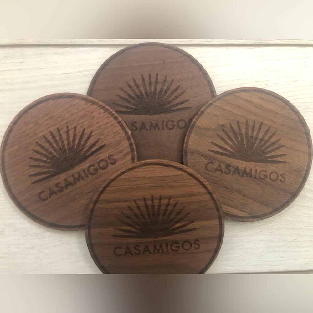 🛍️3/$25 🛍️ NEW CASAMIGOS Wooden Coasters - Set of 4